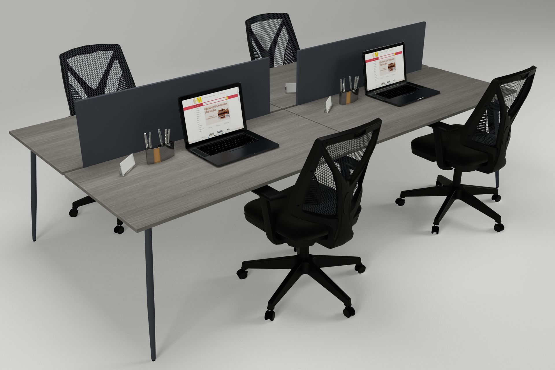 KONİK DÖRTLÜ WORKSTATION