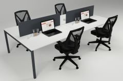 LİNK DÖRTLÜ WORKSTATION BEYAZ - 240X140X75H